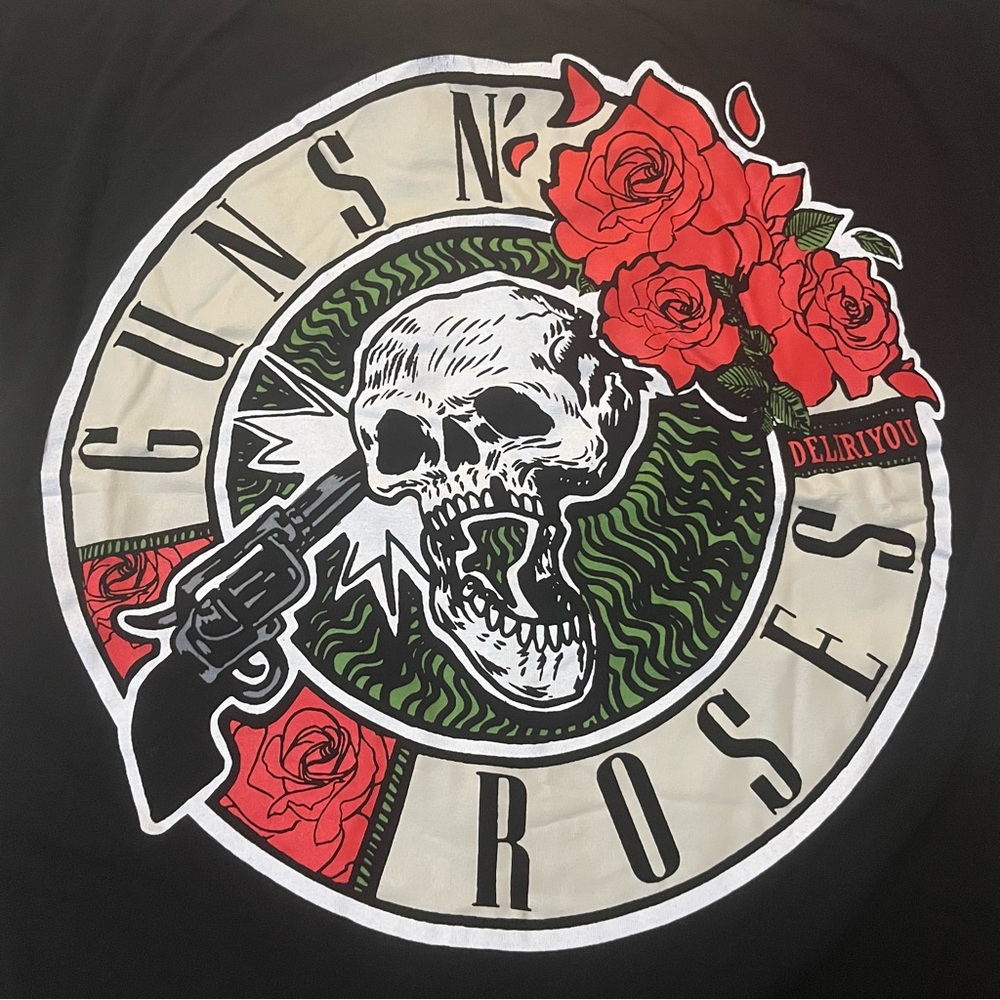 Guns N' Roses Black Multicoloured Graphic Band Tee Rock Shirt Y2K - Picture 2 of 5
